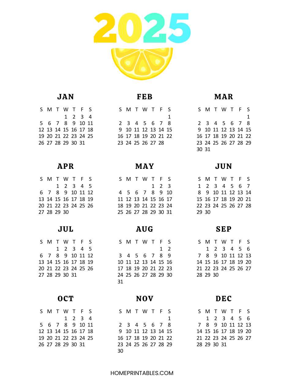 free printable calendar 2025 template