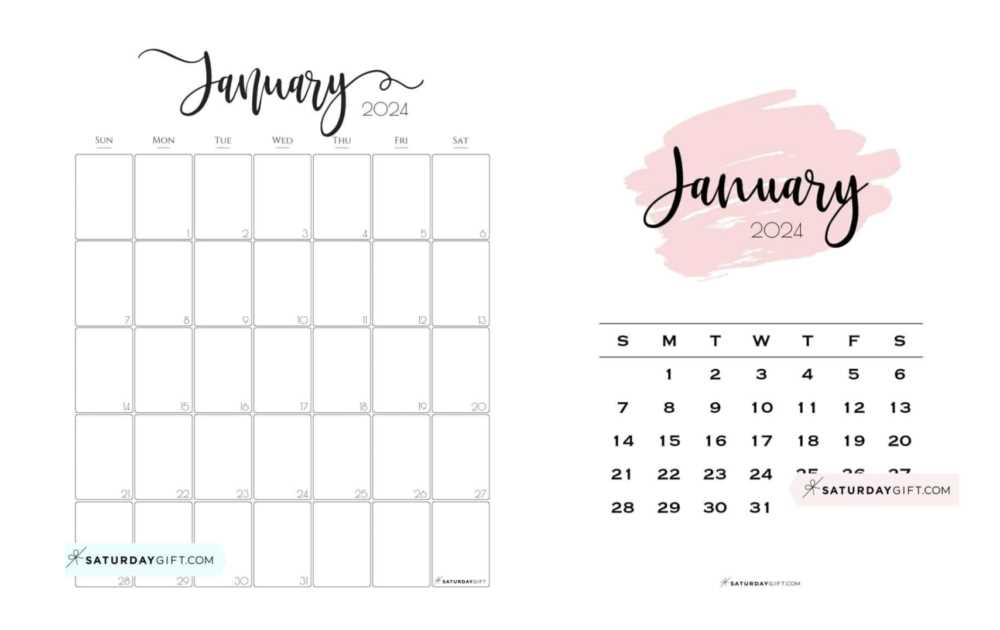 free printable calendar templates cute