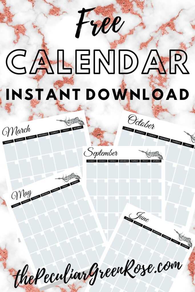 free printable calendar templates cute