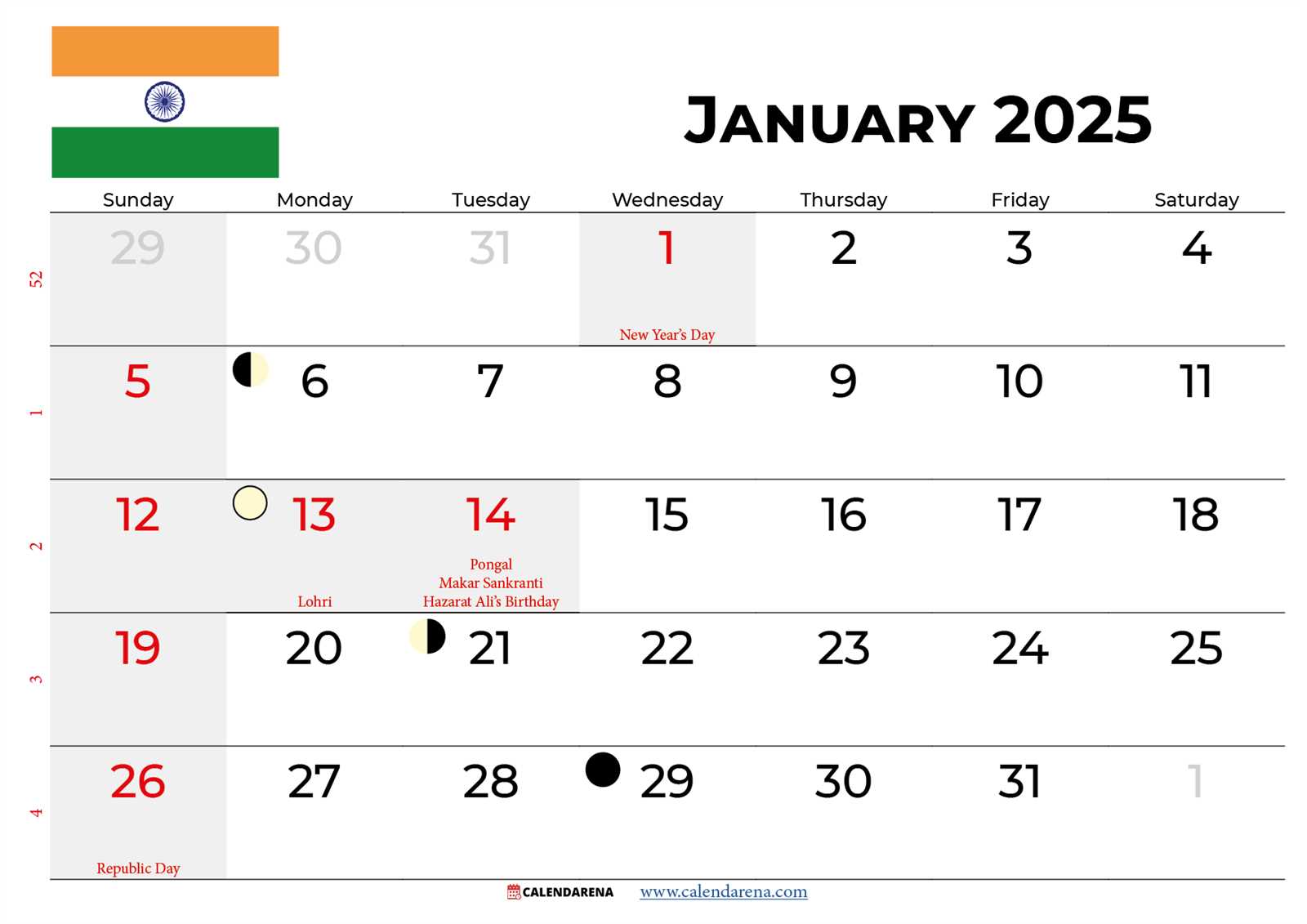 free printable calendar templates january 2025