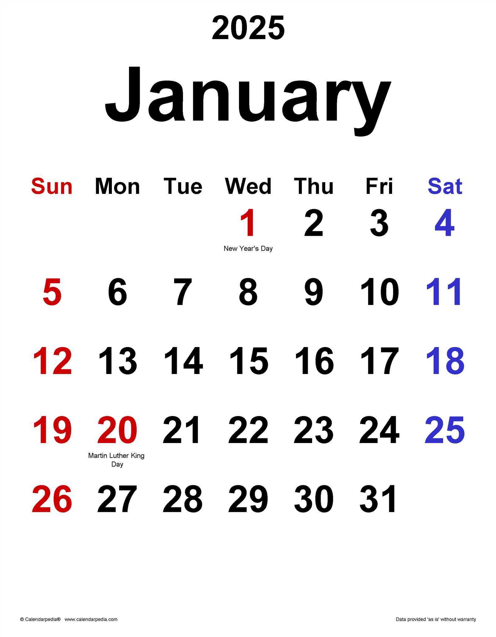 free printable calendar templates january 2025 calendar