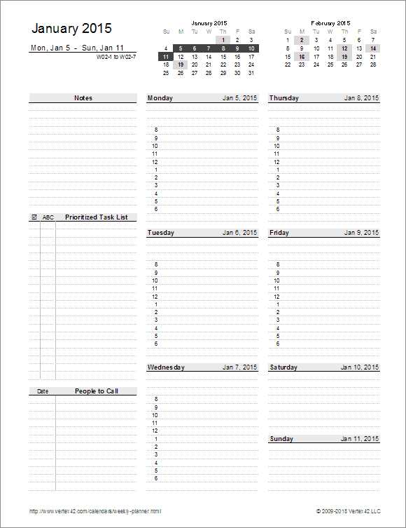 free printable calendar templates weekly