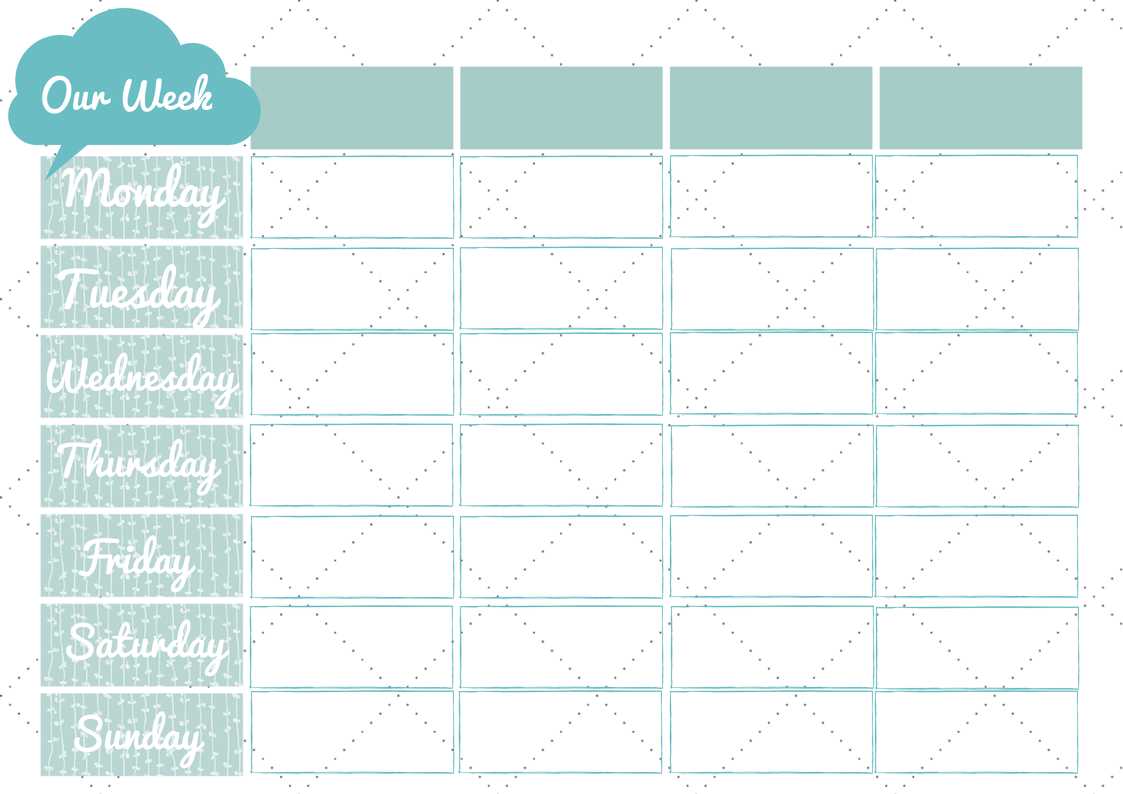 free printable family calendar template