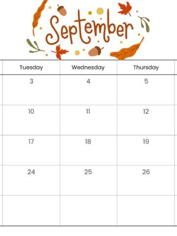 free printable october calendar template