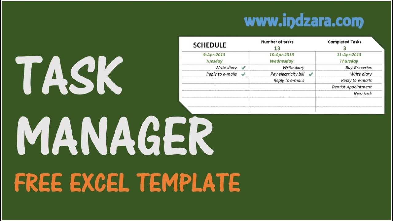 free task calendar template