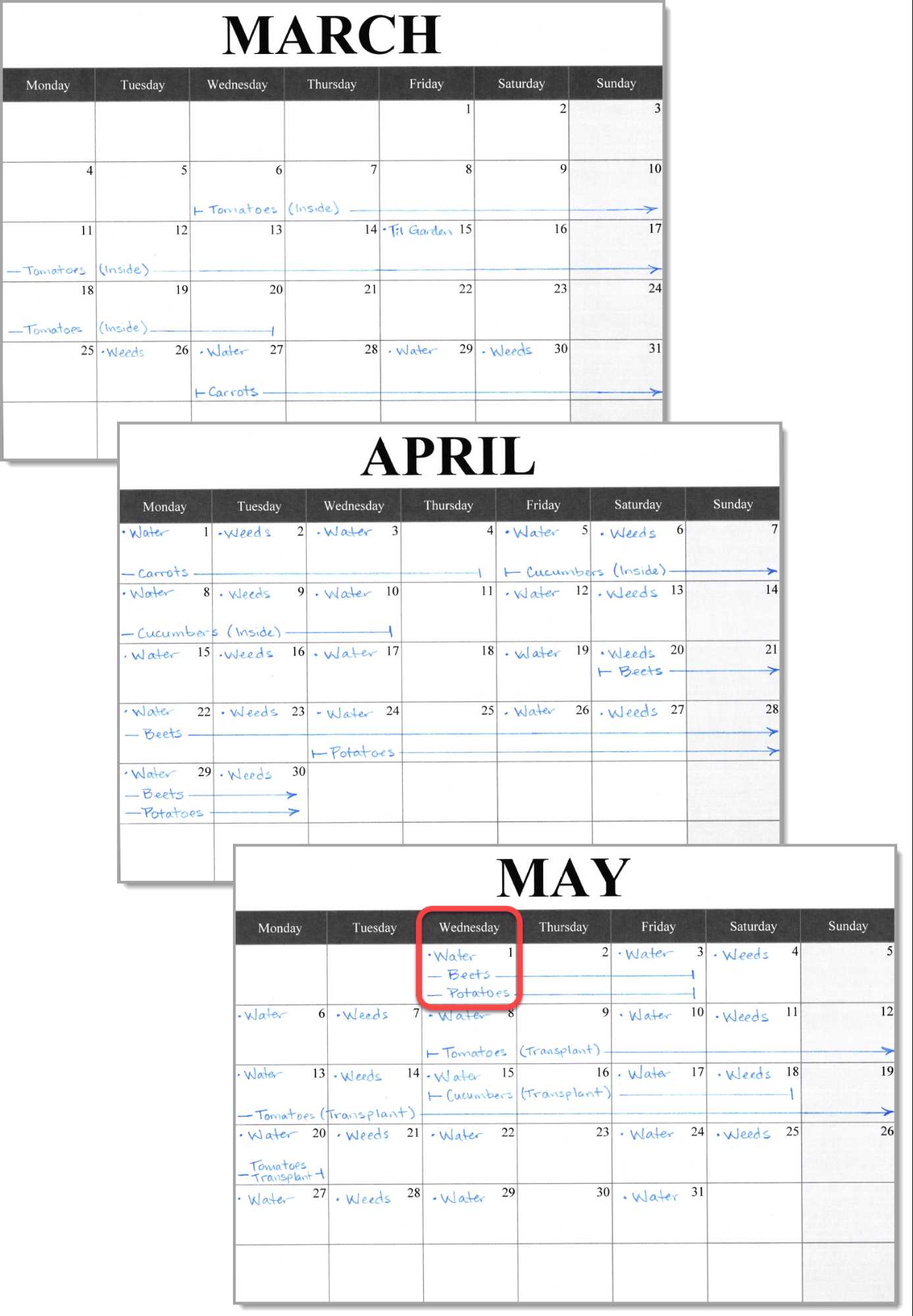 free template for monthly calendar