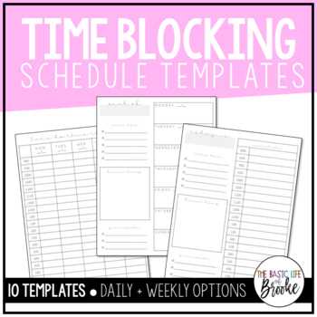 free time blocking calendar template