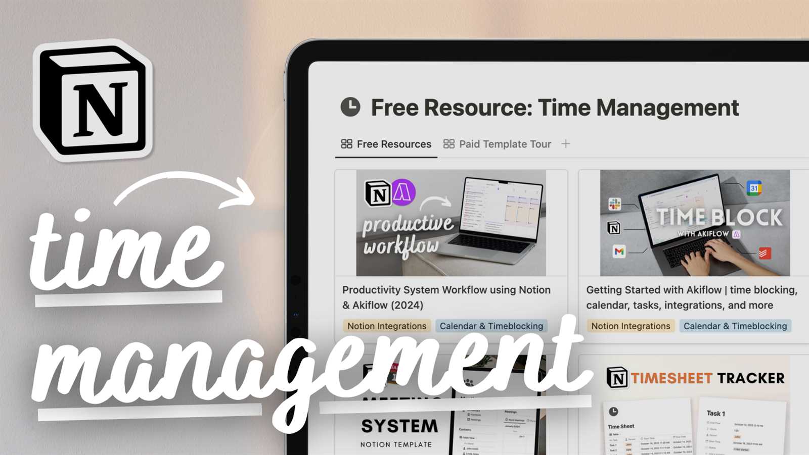 free time management calendar template