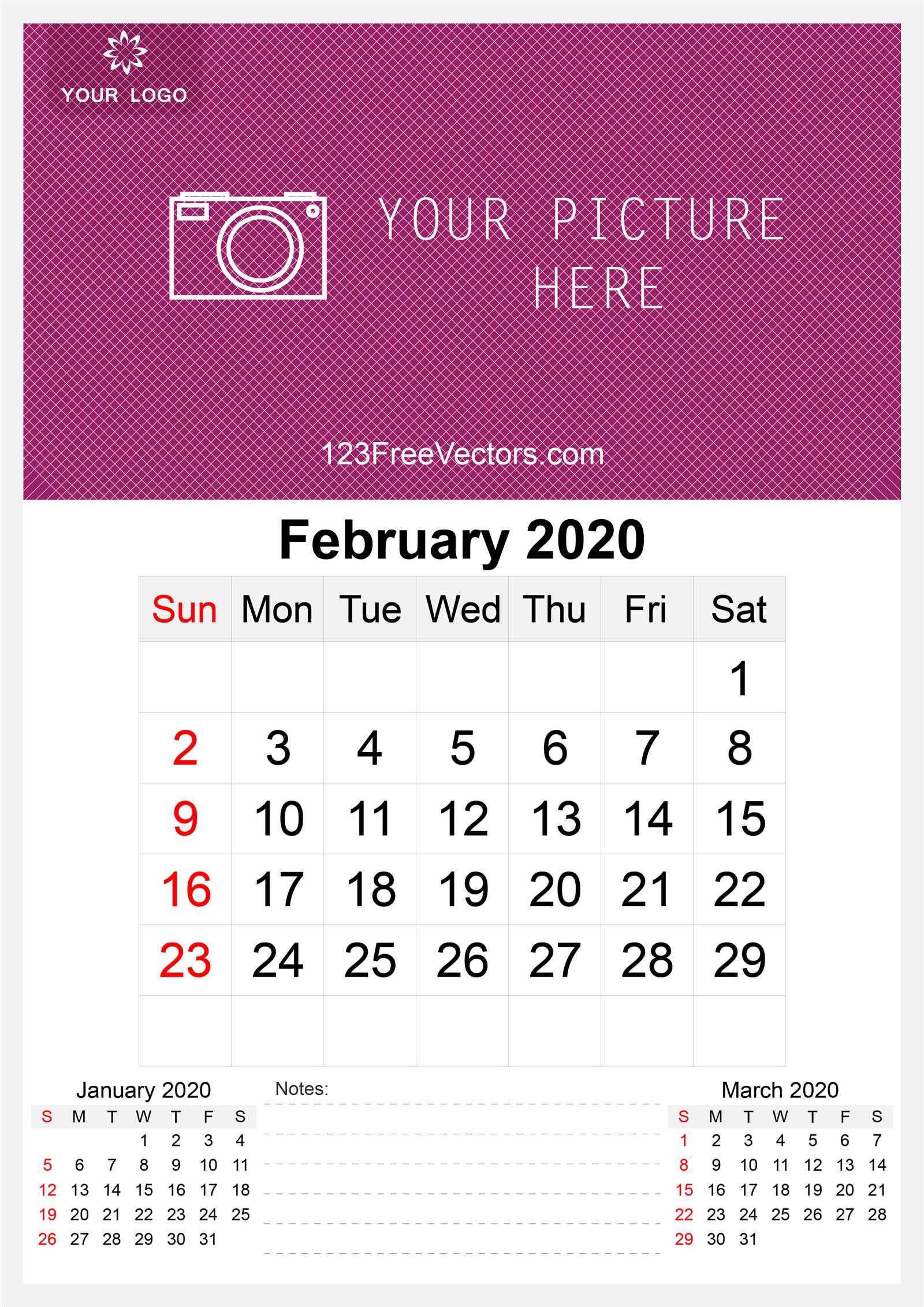 free wall calendar template