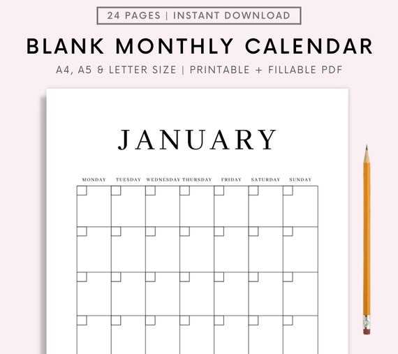 free wall calendar template