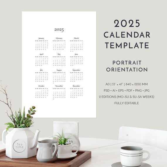 free writable calendar template 2025