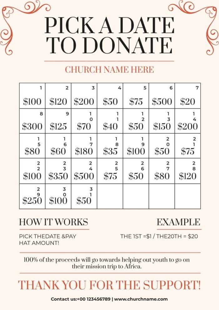 fundraiser editable free calendar raffle template