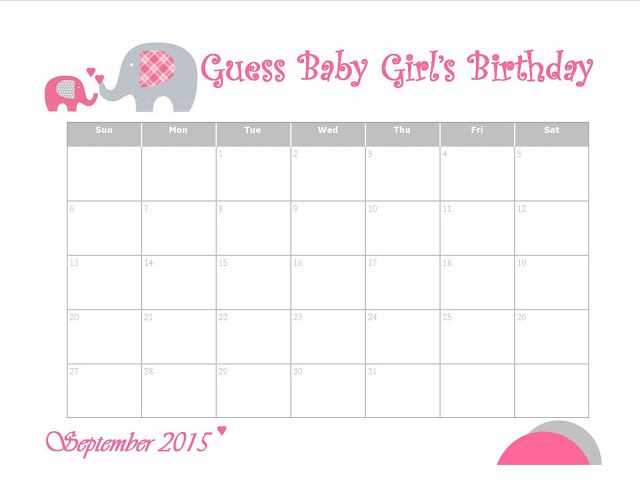 guess the due date calendar template free