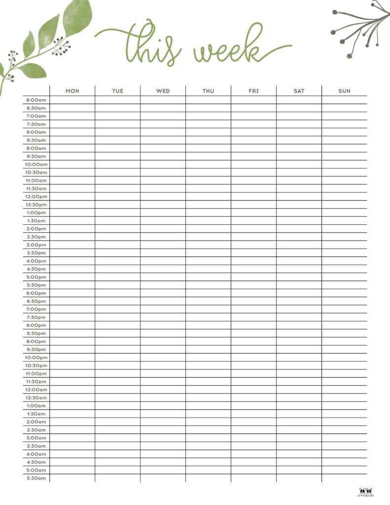 half sheet calendar template