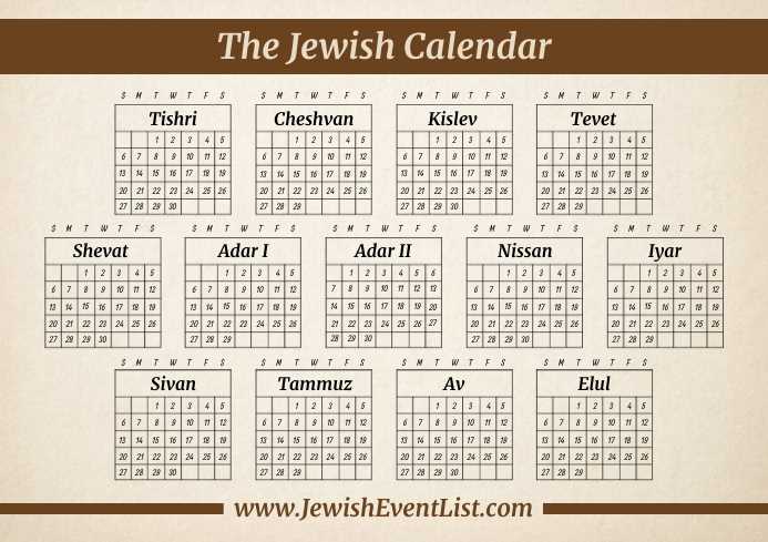 hebrew calendar template