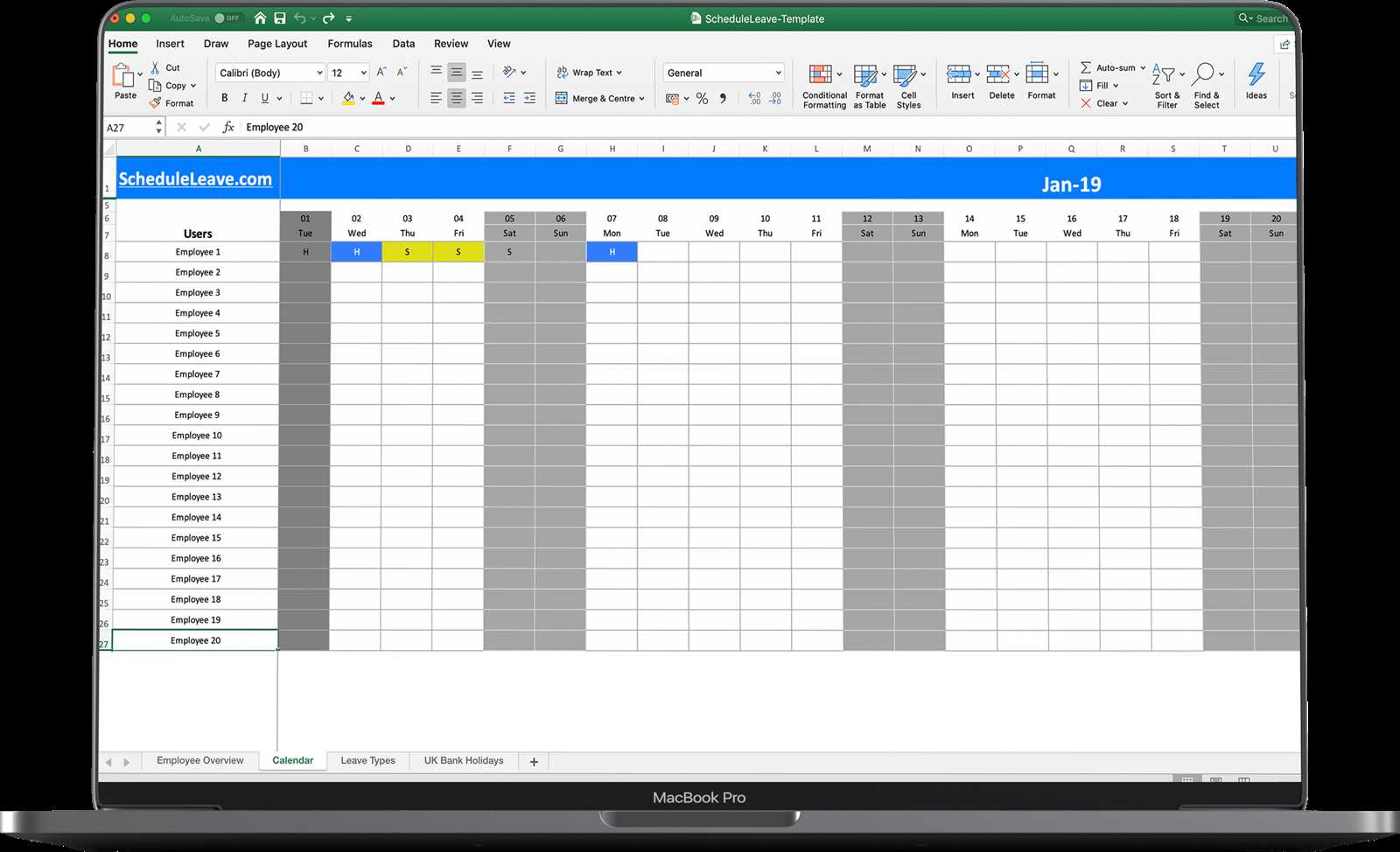 holiday coverage calendar template