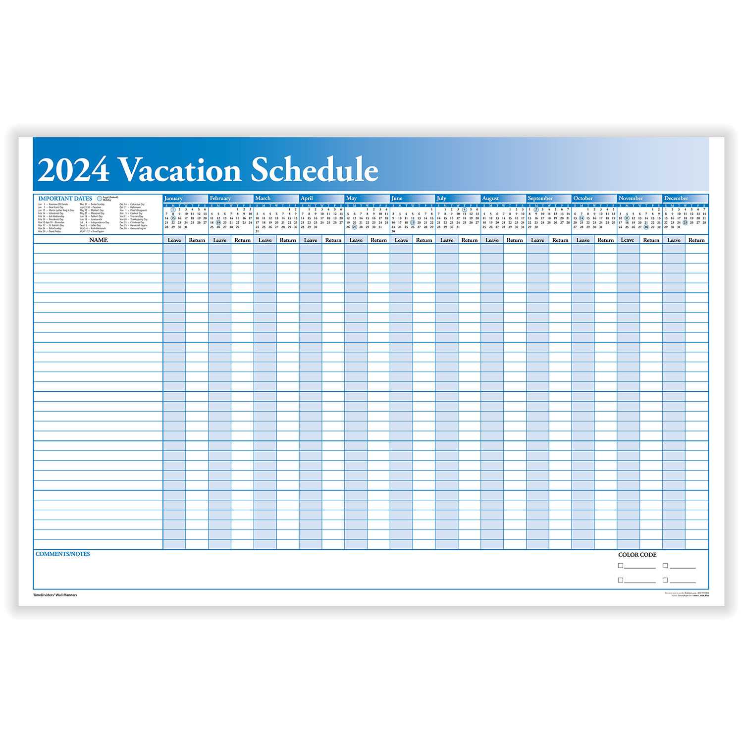 holiday coverage calendar template