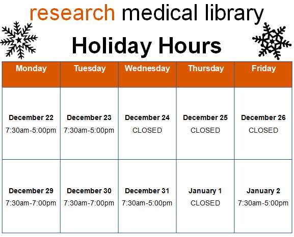 holiday hours calendar template