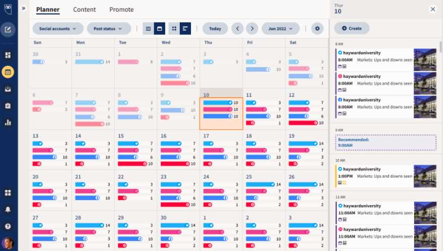 hootsuite calendar template