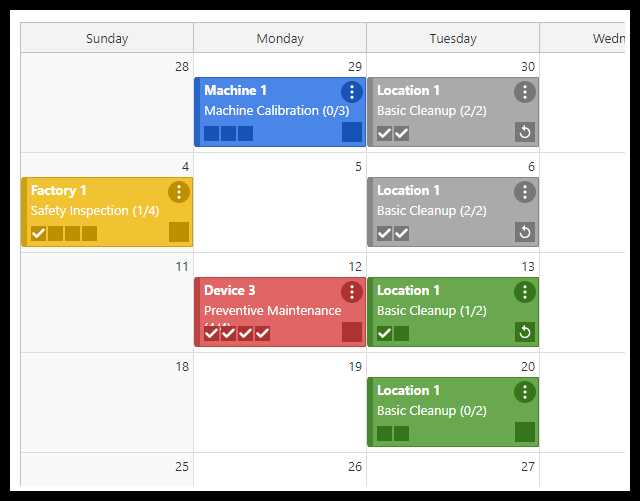 html calendar template code free