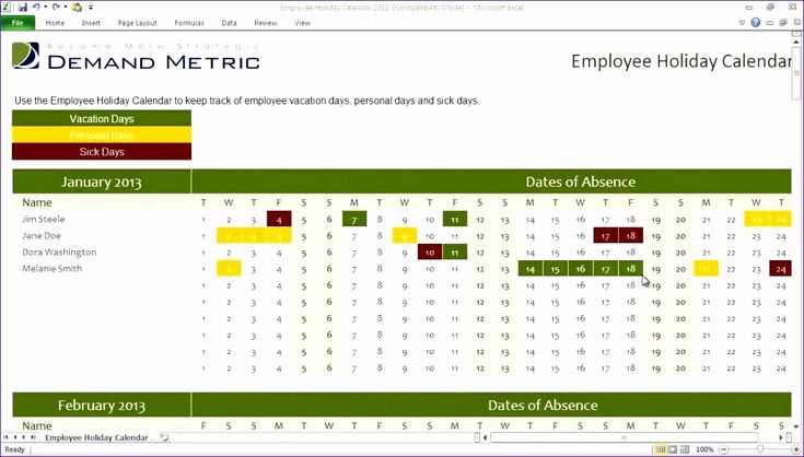 human resources calendar template