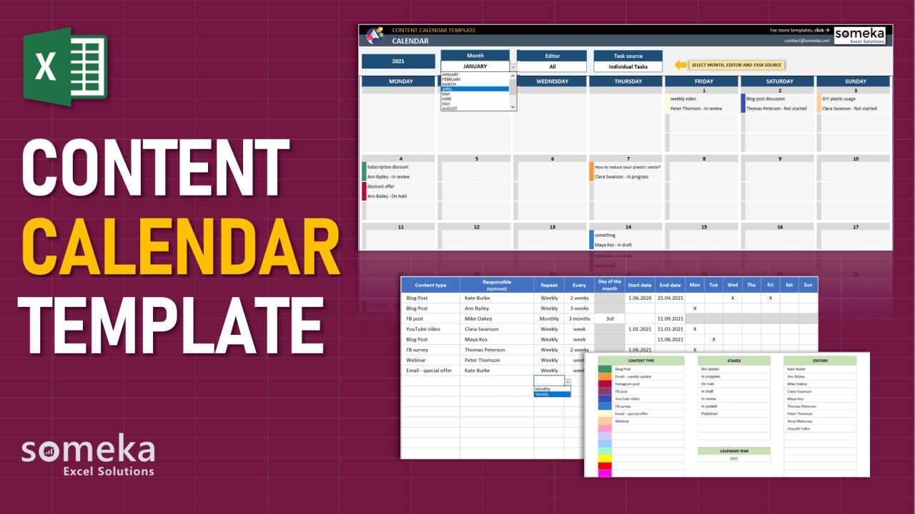 instagram editorial calendar template