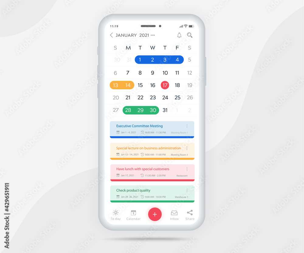 iphone calendar template