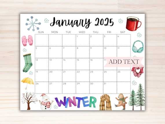 january 2025 blank calendar template