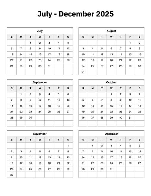 july 2025 calendar templates