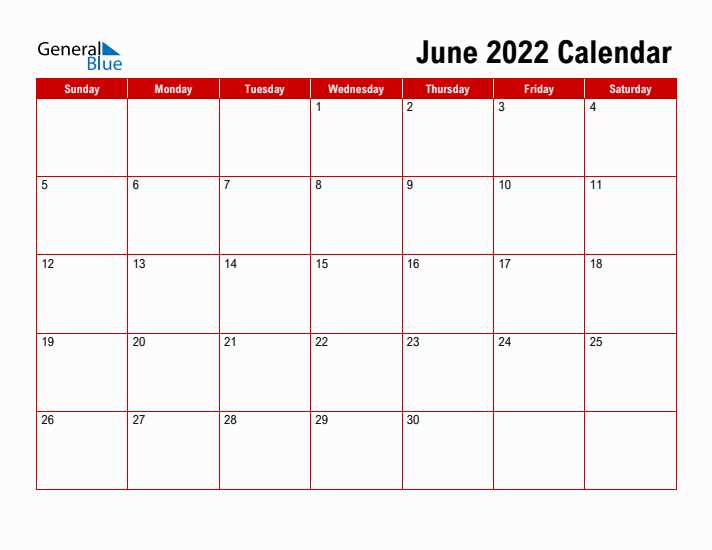 june calendar template editable