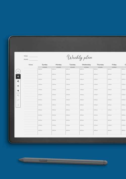 kindle scribe calendar template