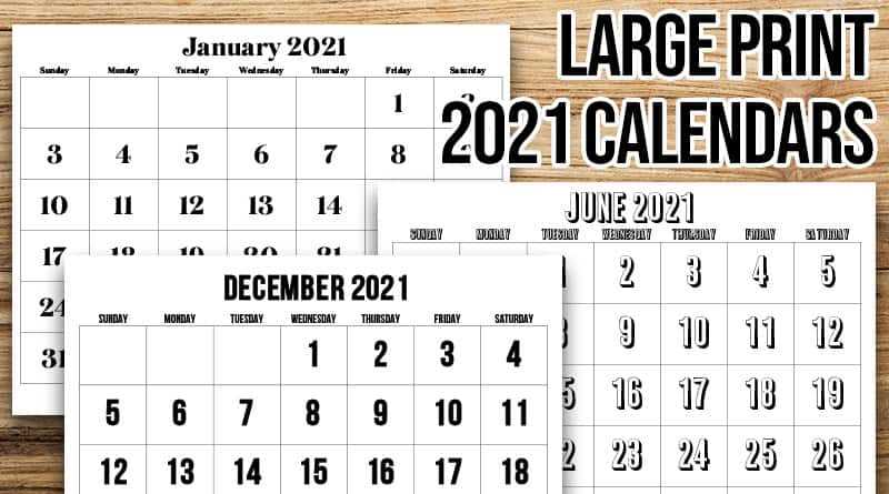 large calendar template