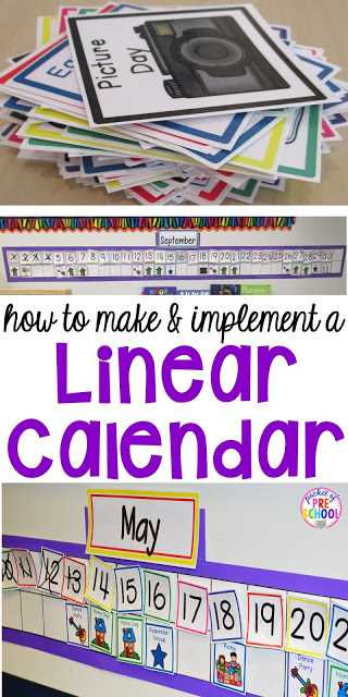 linear calendar template