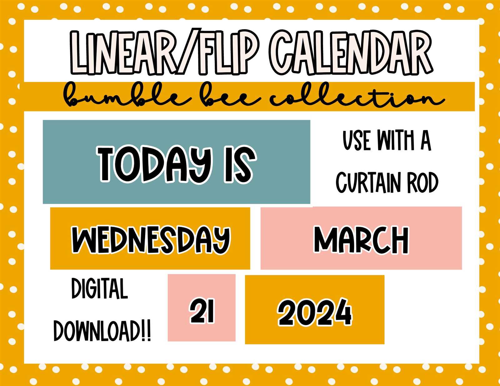 linear calendar template