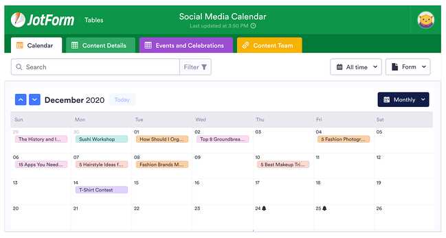 marketing calendar template hubspot