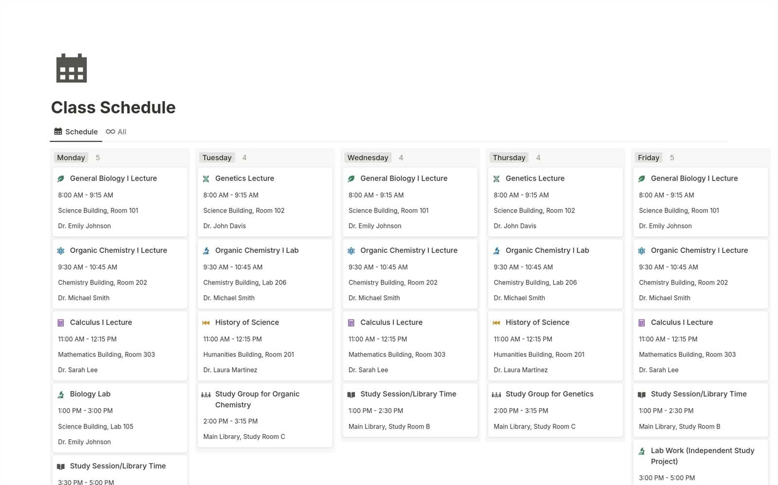 master calendar notion template