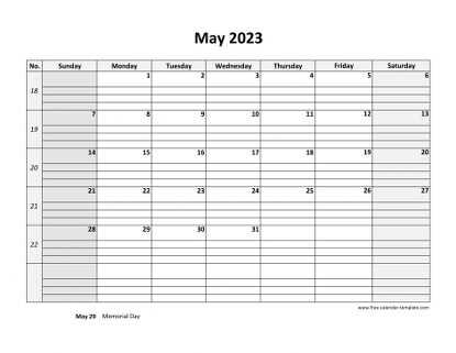 may template calendar