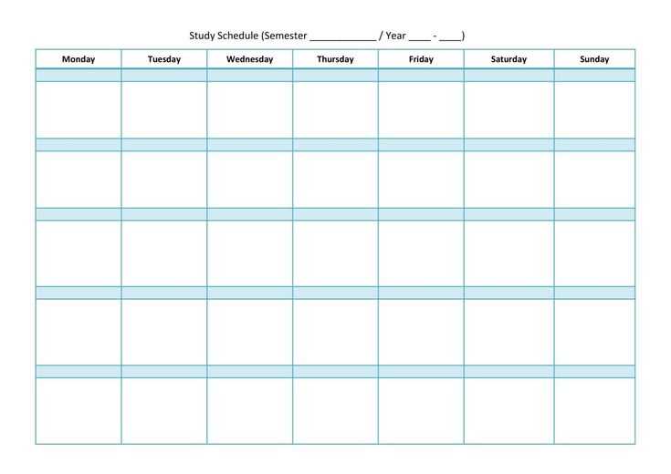 mcat calendar template