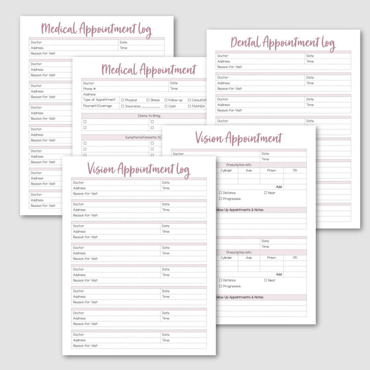 medical appointment calendar template