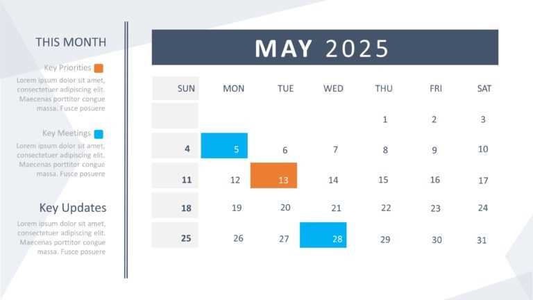 meeting schedule calendar template