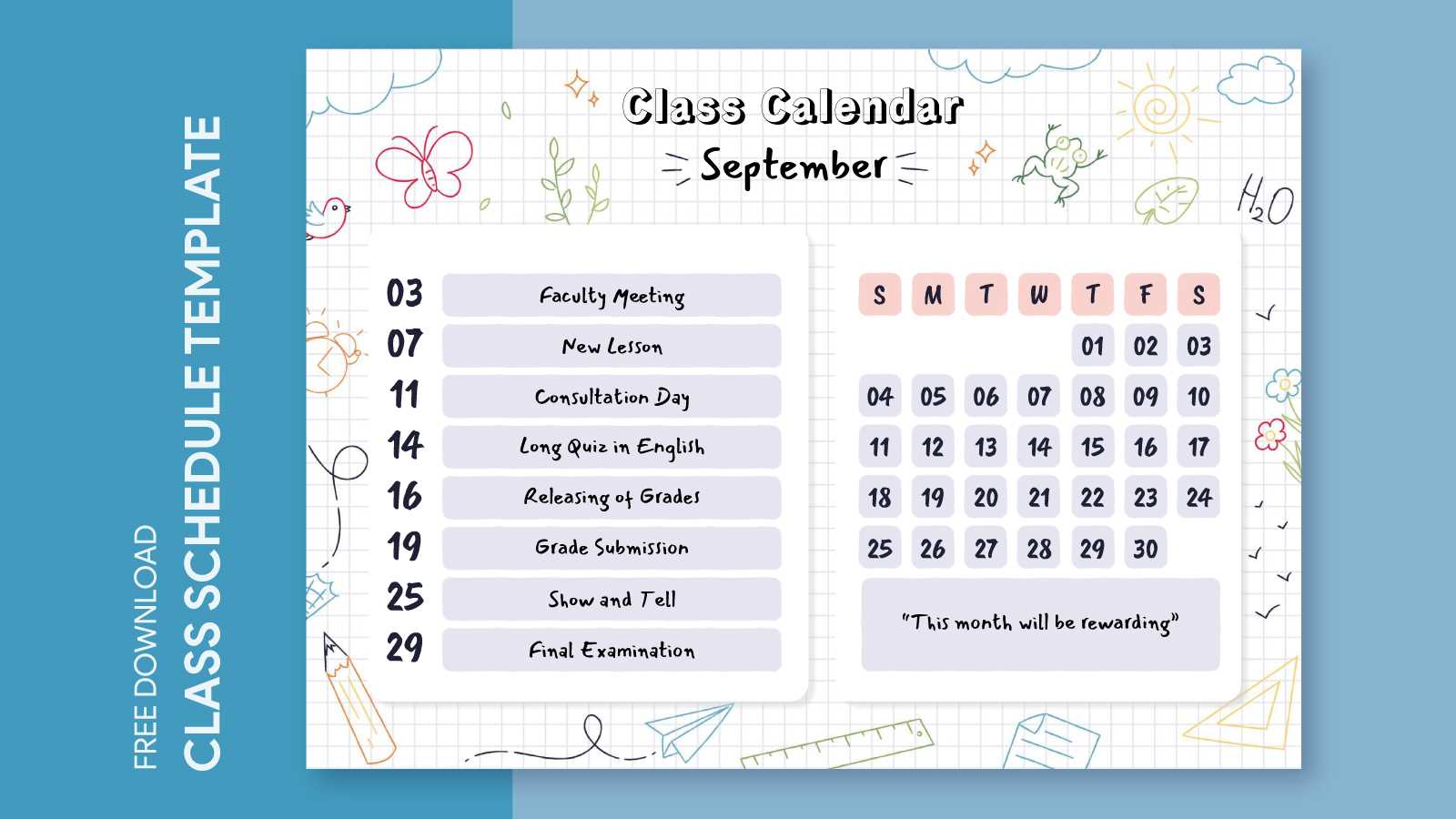 meeting schedule calendar template