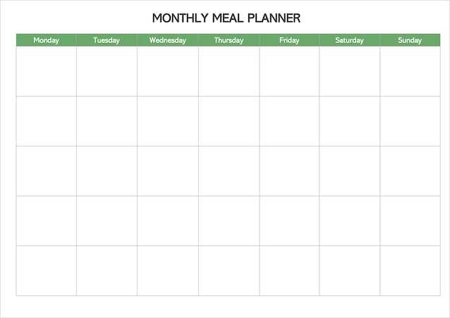 menu calendar templates free download