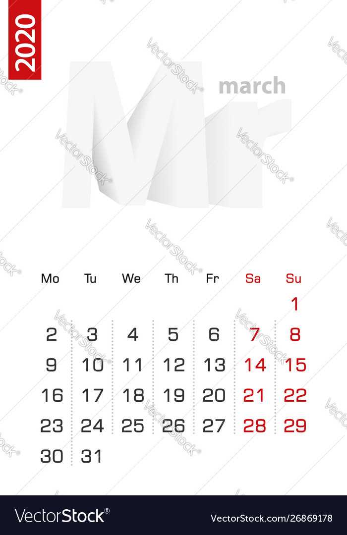 minimalist calendar template