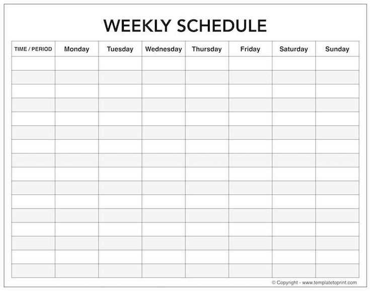 monday calendar template