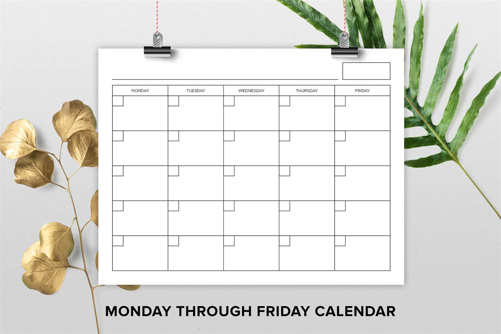 monday calendar template