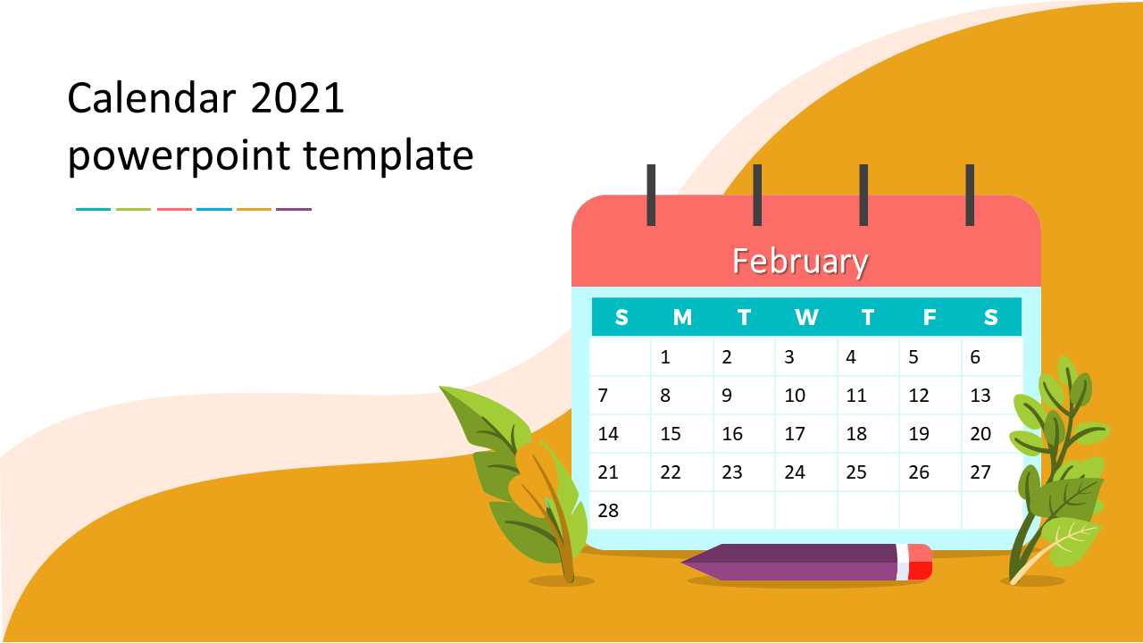 monthly calendar ppt template free