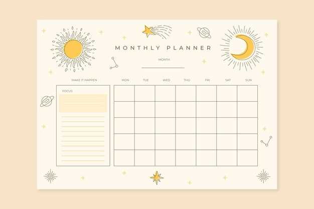 monthly calendar template cute