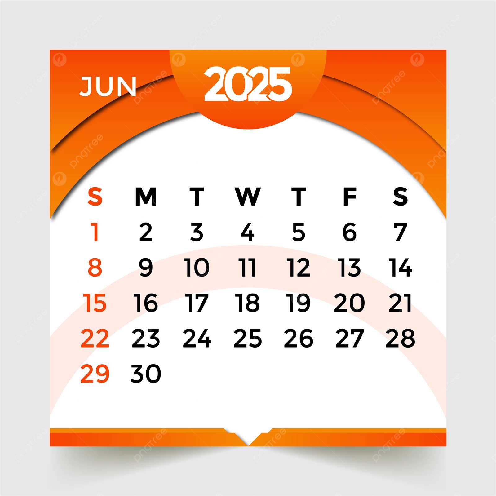 monthly calendar template june 2025