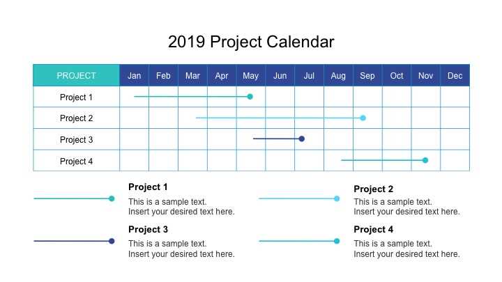 monthly project calendar template