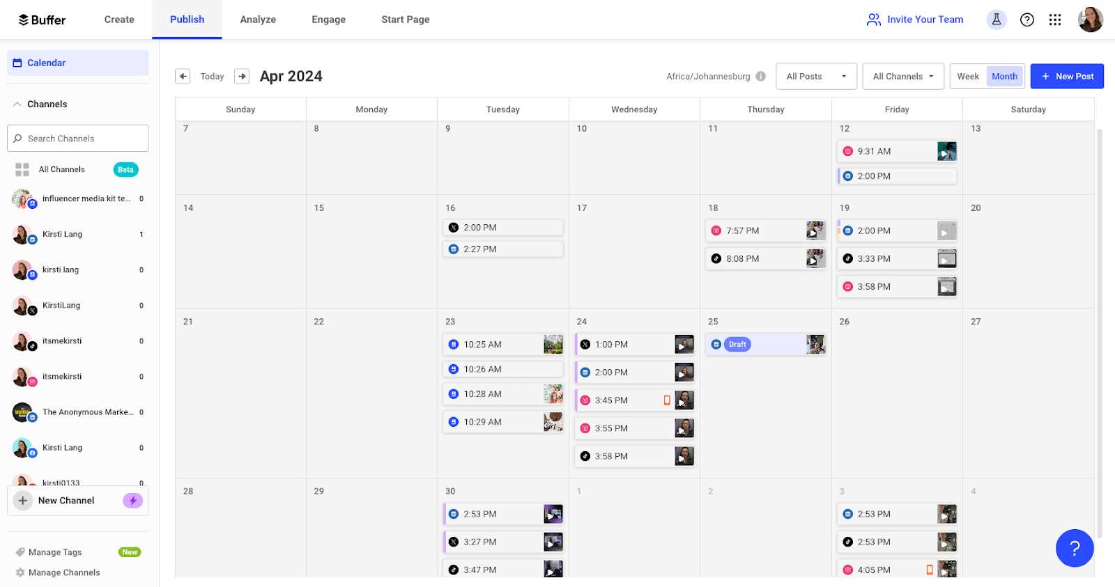 notion template social media calendar